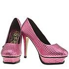Iron Fist Pink Studded Number of Beast High Heel Party Court Shoe 