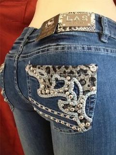   Rhinestone Bling Leopard Skinny Jeans Size 7/28 Dont Miss   Buy Me