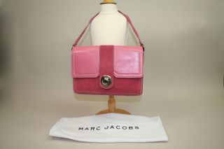 Luxorious Marc Jacobs Pink Leather Purse Handbag With Original Dust 