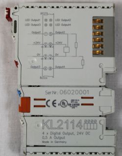 BECKHOFF KL2114 4 Point Digital Output 24VDC 0.5 Amps *XLNT*