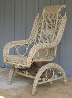 antique victorian wicker rocker chair time left $ 300 00