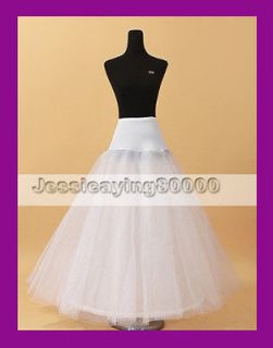 Brand New A line one hoop white petticoat crinoline for wedding dress 