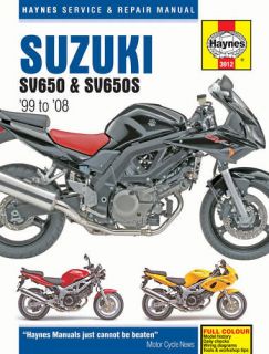 suzuki sv650 sv650s 1999 2008 haynes manual 3912 new from