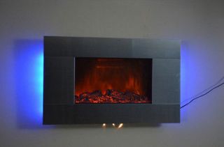 36 Wall Mounted Electric Fireplace Heater Blacklight 1500W, 5200BTUs 
