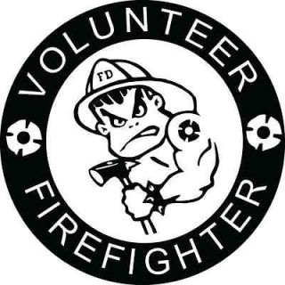 Firefighter Badge Sticker Volunteer Firefighter Vinyl Decal For Car 