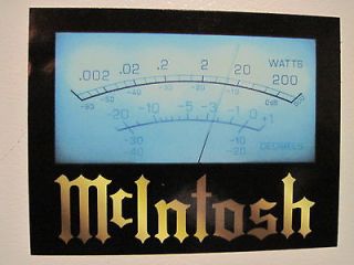 Mcintosh mono vu power meter Amplifier fridge magnet MED 4 x 6 gold
