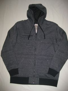ROUTE 66 ORIGINAL CO*Awesome Gray/Black Zip Drawstring Lined Hoodie 