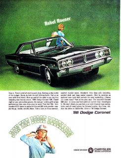1966 1967 dodge coronet rt print ad 