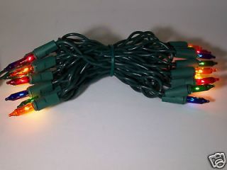 20 light string   Multicolor Christmas mini lights   green wire