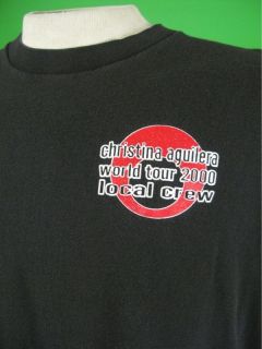 Vintage CHRISTINA AGUILERA WORLD TOUR 2000 LOCAL CREW T SHIRT XL