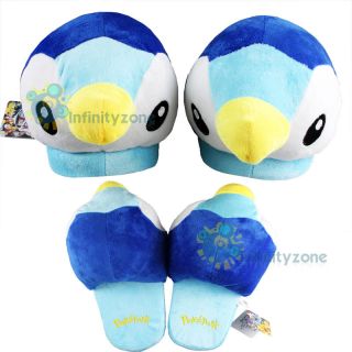 NEW Pokemon PIPLUP POCHAMA Adult Soft Plush Doll Home Shoes Slippers