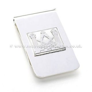 quality detailed silver masonic money clip badge from united kingdom
