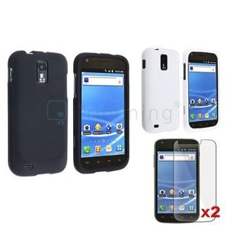 2x Hard Case For Samsung Galaxy S2 T989 T Mobile Black+White Cover+2x 