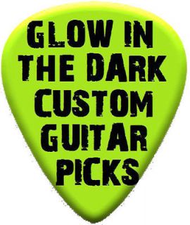 20 glow in the dark custom personalized guitar picks from
