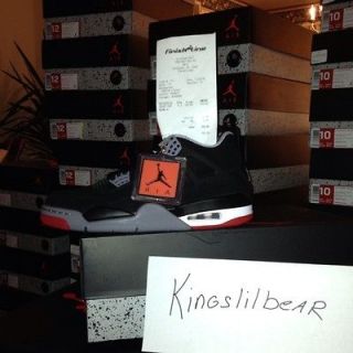 Nike Air Jordan Retro 4 IV Bred 2012 Size 10.5 ***In Stock With 