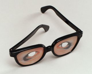 Black Framed Human Eyes Lens Spectacles Joke Glasses Specs