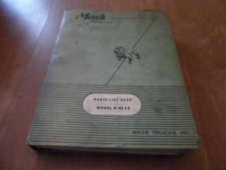 mack truck b 42 sx parts catalog manual 2420 1957