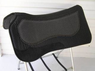 Contoured 1 Thick Neoprene Western Tacky Therapeutic Saddle Pad Black 
