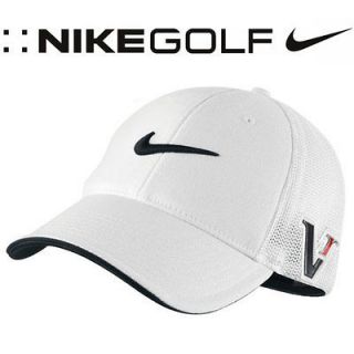 NEW 2012 NIKE Tour 20X1 Mesh Flex Fit Golf Fitted Cap Hat White M/L 