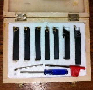 Indexable Carbide Lathe Turning Tool   12mm (1/2)   Boxed 7pc Set 