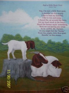 boer goat kids print from original painting with poem time