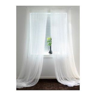 ikea lill long thin sheer white curtain set of 2