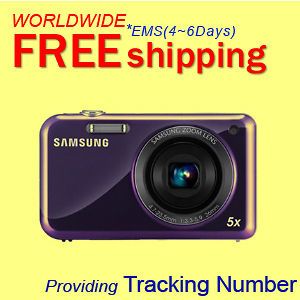 New SAMSUNG VLUU PL121 Dual Digital Camera   Purple + Worldwide Free 