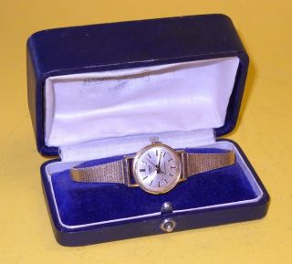 BEAUTIFUL WOMENS VINTAGE GOLD TISSOT SEASTAR SEVEN WRIST WATCH