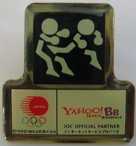 olympic joc sponsor yahoo japan team judo pin from hong