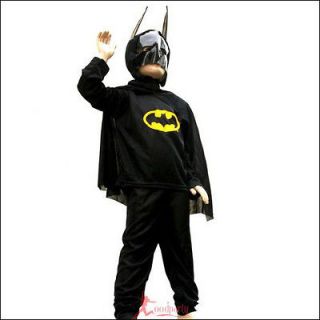 New kid batman outfit costume3 7Y/O S,M.L105 125cm Halloween Party 
