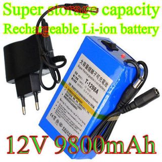 US$39.99 9800mAh 12V Rechargeable Lithium Battery for LED Strip 