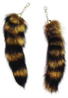 racoon tail keychain in Clothing, 