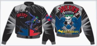 Adult Mens Size 4XL Batman JOKER WILD Black Gray Red Jacket Coat Jh 
