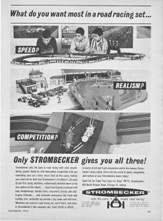 1963 Strombecker Road Racing Set Vintage Print Ad