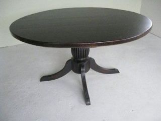 new 42 round black barn wood pedestal kitchen table time