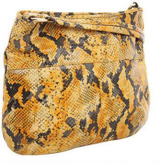   Earhart Shoulder Hobo Bag In Marigold/Black Embossed Python $228