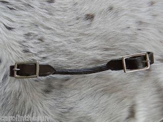Rolled Leather Western Curb Strap Dark Brown NEW Horse Tack