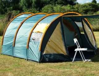 ultracamp carter 4 man berth person camping tent 2 bedrooms large 