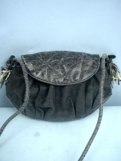 gray fringed handbag by miley cyrus max azria
