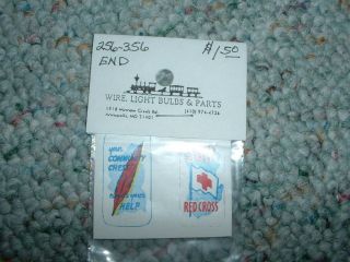   Bulbs Parts S Gauge decals #256 356 Community Chest / Red Cross PP