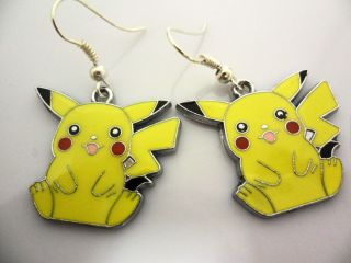 pair of dangly pikachu pokemon earrings new from united