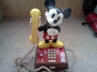 vintage mickey mouse push button phone  49