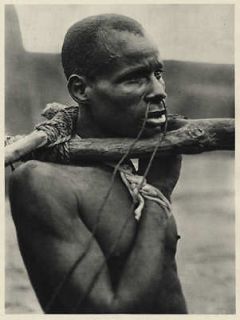 Captive Kotobo (Wood Yoke Slave) Chad Africa Authentic 1930 