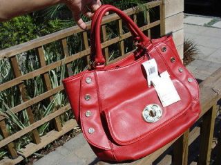   with tags Red Emma Fox Studded Satchel Handbag EF 12006 MSRP $298