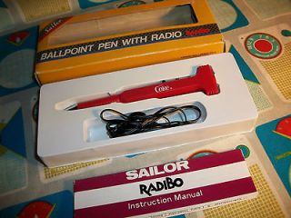 Boxed Rare Sailor Pen Co. Radibo Ballpoint Pen With Radio Made in 