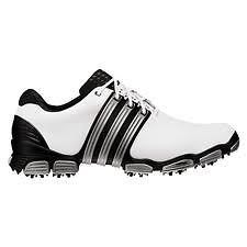 NEW ADIDAS TOUR 360 4.0 9.5 WIDE GOLF SHOES WH/BL/ MET 816342 *