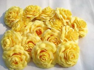 6X rose Head Artificial Silk Flower Heads Craft Wedding Wholesale 2.8 