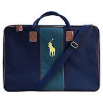 BN Polo Ralph Lauren Big Pony Navy & Green Suitcase Briefcase Holdall 