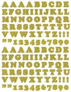 SRM Press Gold Dot Alphabet ABC Numbers Scrapbook Stickers 2 LARGE 