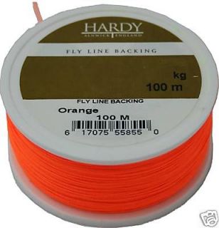 hardy orange fly line backing 100m spool 30lb bs time